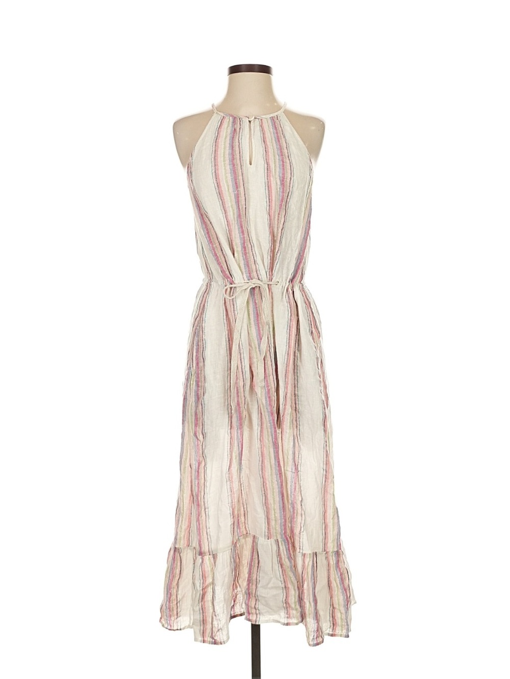 Velvet by Graham & Spencer Ivory Dress with Pastel Stripes